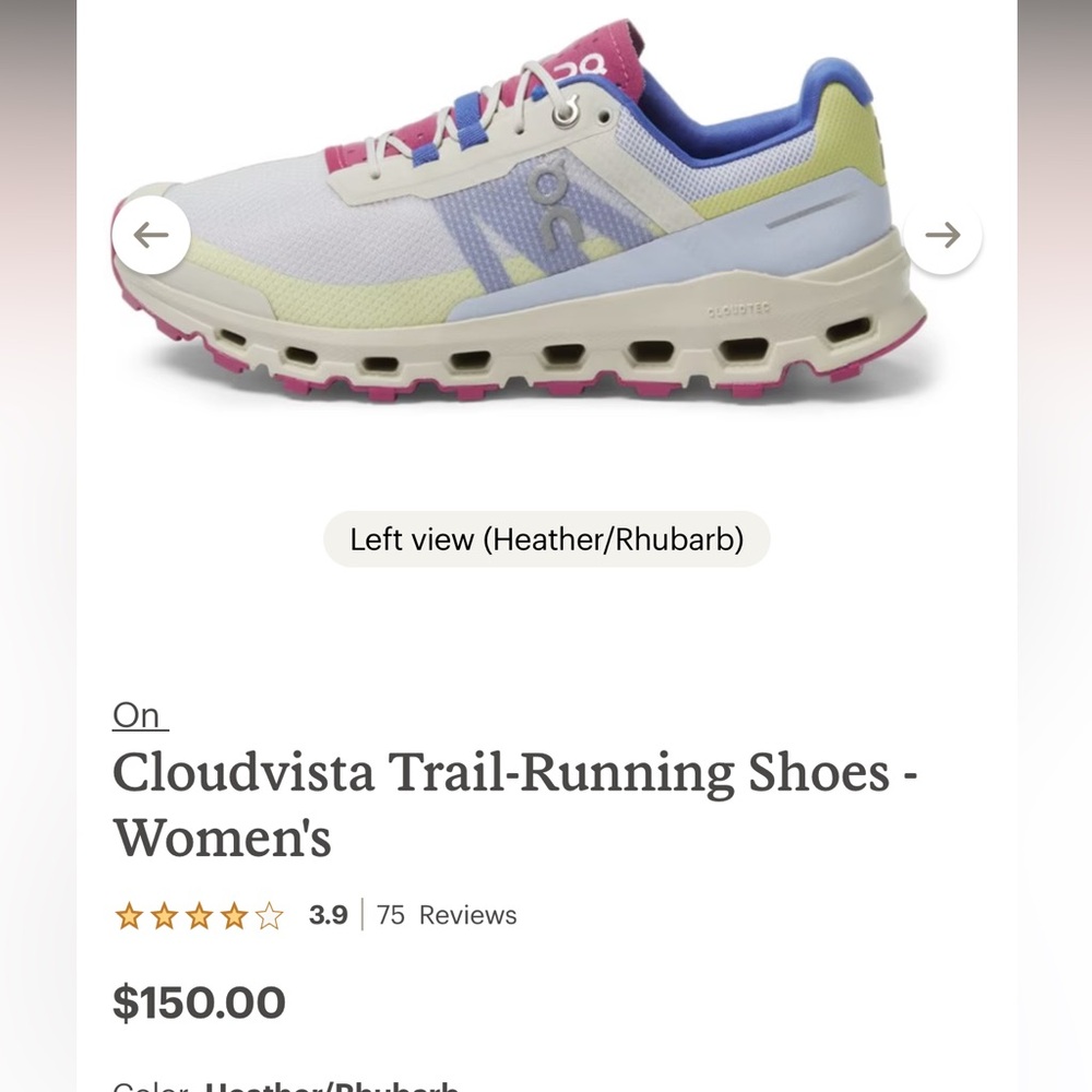 On Cloudvista Trail Running Shoe